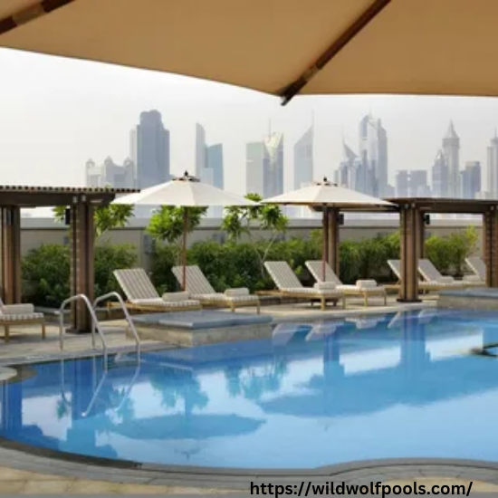 commercial swimming pool construction in Palm Jumeirah